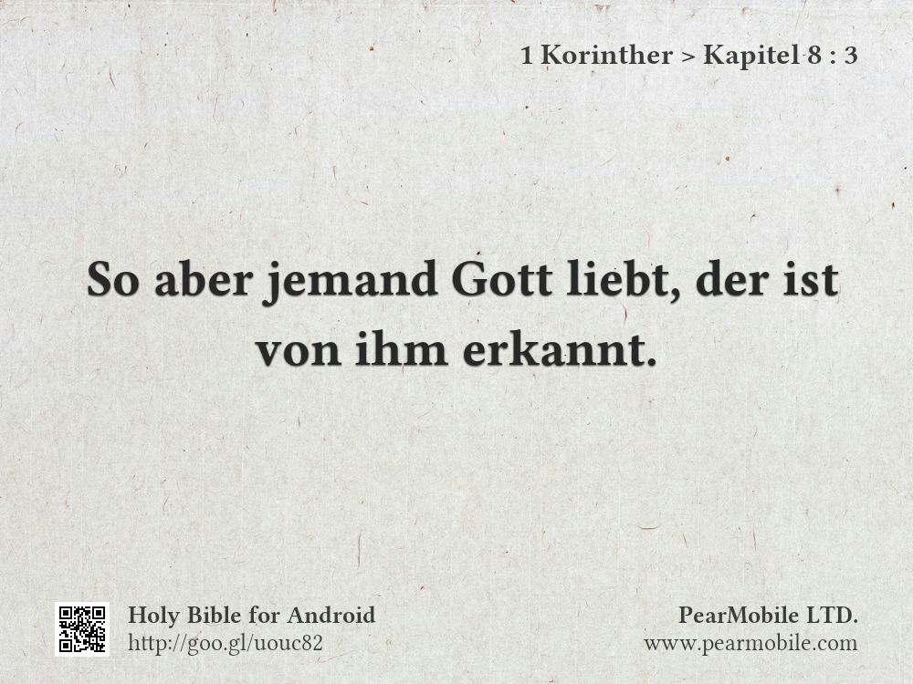 1 Korinther, Kapitel 8:3
